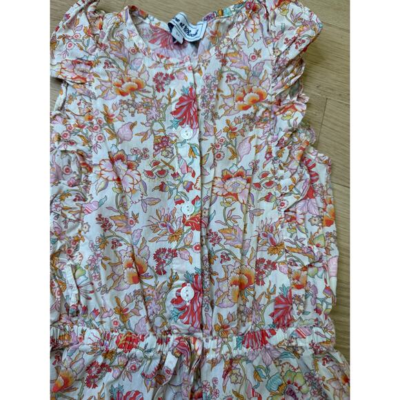 Tartine Et Chocolate - Orange Floral Romper - 3A - Picture 3 of 6